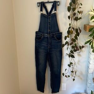 Front Button Skinny Legged Overalls by American Eagle